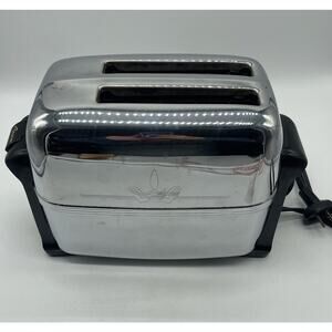 Vintage 1950's Retro Chrome & Black Toaster Arvin Industries Model 4200 Working